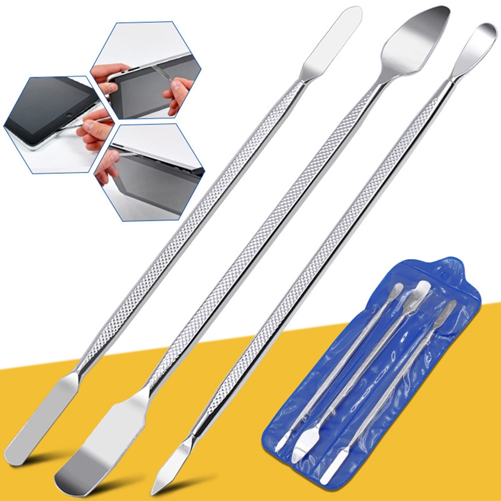 3Stck Metall Spudger Schaber praktisch Reparatur Öffnung Werkzeug Tablette PC Demontage Stangen Reparatur Werkzeuge einstellen Hand Werkzeug Bausatz