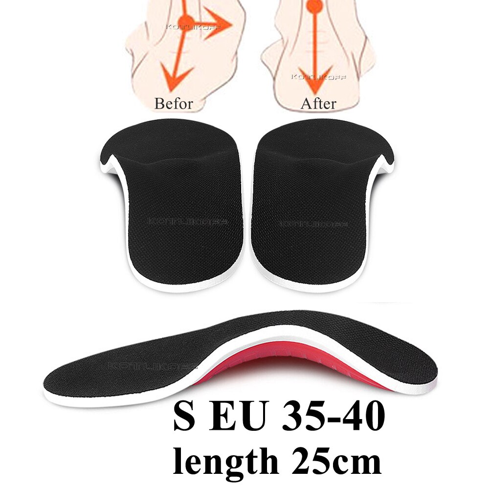 Premium Orthotic Gel High Arch Support Insoles Gel Pad 3D Arch Support Flat Feet For Women / Men Orthopedic Foot Pain Unisex: S EU 35-40
