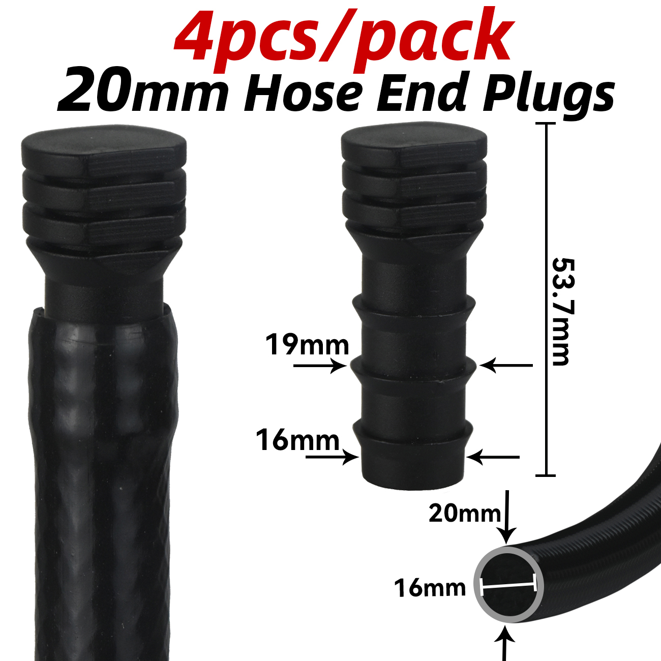 Barb Adapter Tee Elbow 16mm 20mm 25mm PE Hose To 1/2" 3/4" Male Female Thread Connector Garden Drip Irrigation Watering System: plum