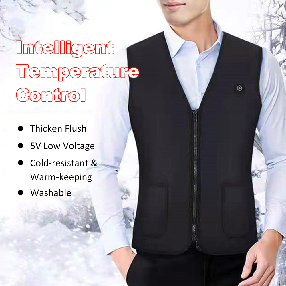 Outdoor Camping USB Elektrische Verwarming Vest Mouwloze Body Warmer Vest Jas met 3 Verstelbare Temperaturen Verwarmde Kleding