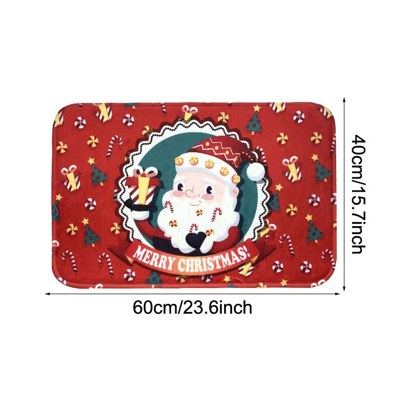 60Cm Kerst Decoratie Indoor/Outdoor Deur Mat Outdoor Deurmat Voor Veranda/Keuken/Wasruimte Welkom mat Tapijt