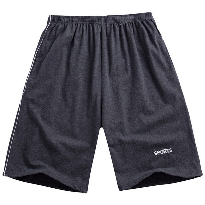 extra Große Plus Größe 7xl 8xl 9xl männer kurze Hose Feste ausgebeult Jogginghose Fitness reine Baumwolle Sommer Strand kurze Hose Für männer 110-150 kg: dunkel grau