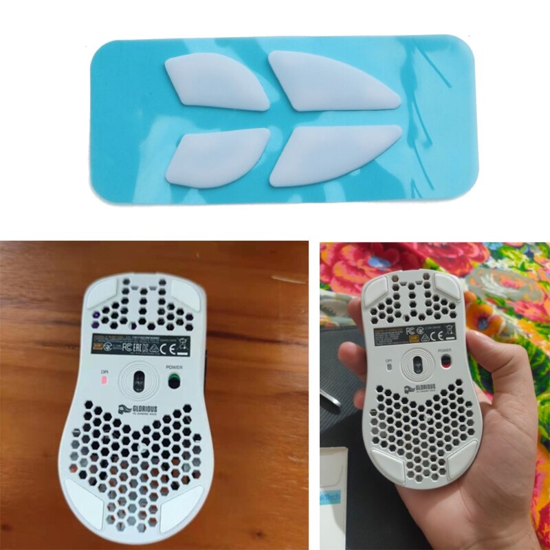 1 Pack Esports Tiger Gaming ICE Version Mouse Skates Mouse Feet for Glorious Model O Odin Mouse White Glides Curve Edge