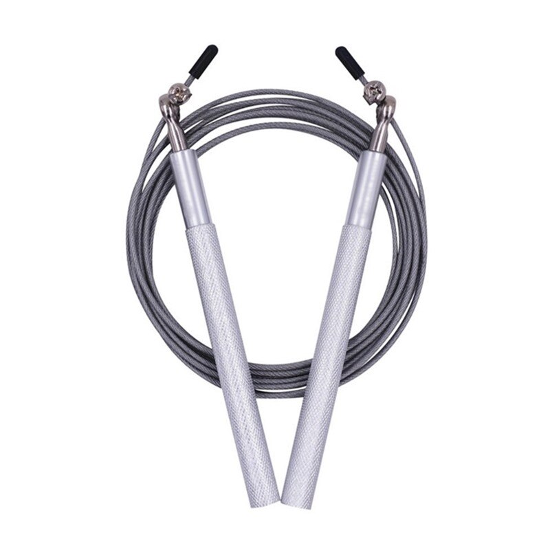 Speed Jump Rope Training Double Unders Bearing Skipping Rope for Boxing MMA Crossfit Fitness Home Gym Workout Equipments: silver