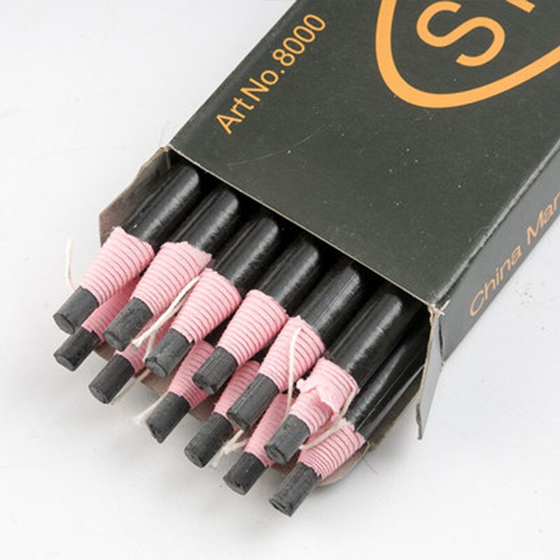STANDARD Sewing Chalk/Crayon/Pastel Cut-free Sewing Pen For Tailor Clothes/Garment/Fabric Sewing Tools Pencil/Chalk/Marker 8000: Black-12piece
