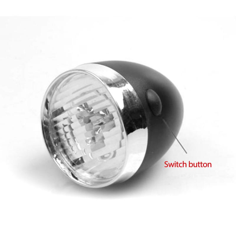 Retro Vintage Style Bike Lights Mental Waterproof 3LED Bicycle Headlight Cycling Front Light Flashlight Bicycle Bike Accessories