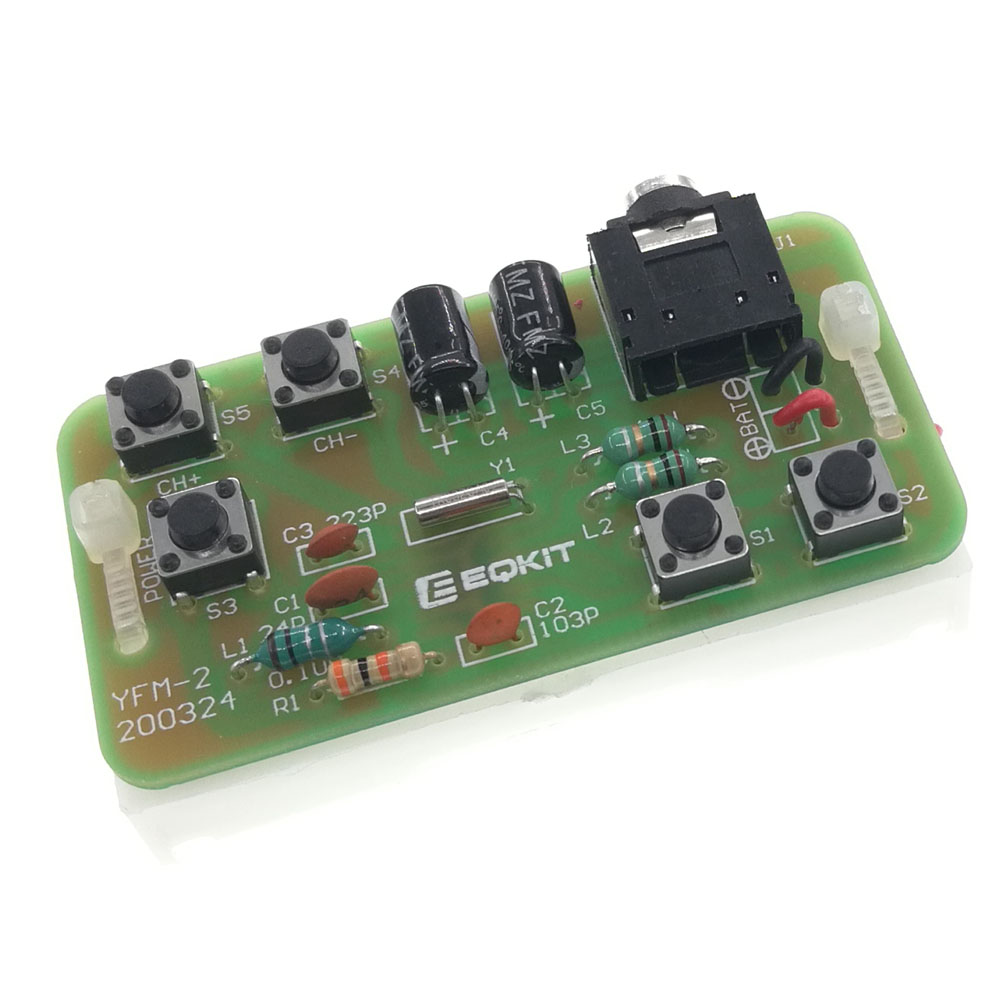 Kit de módulo receptor de Radio Estéreo FM, receptor inalámbrico ajustable de 76-108MHz, habilidades de soldadura de entrenamiento de producción electrónica DIY