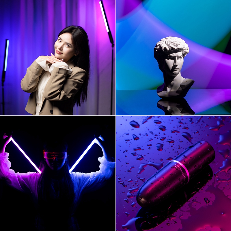 Ulanzi-varita de Luz Portátil VL119 RGB, 2500-9000K de diámetro, ligera, 50cm, luz de palo RGB recargable, iluminación de fotografía Vlog