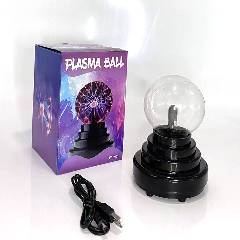 Touch Sensor Nachtlampje Usb Originaliteit Magic Bureaulamp Kinderen Slaapkamer Decor Nachtkastje Glazen Plasma Bal Lamp