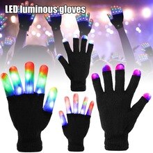 1 paar LED Blinklicht hoch Handschuhe glühend Blinkt für Erwachsene Weihnachten Party J55
