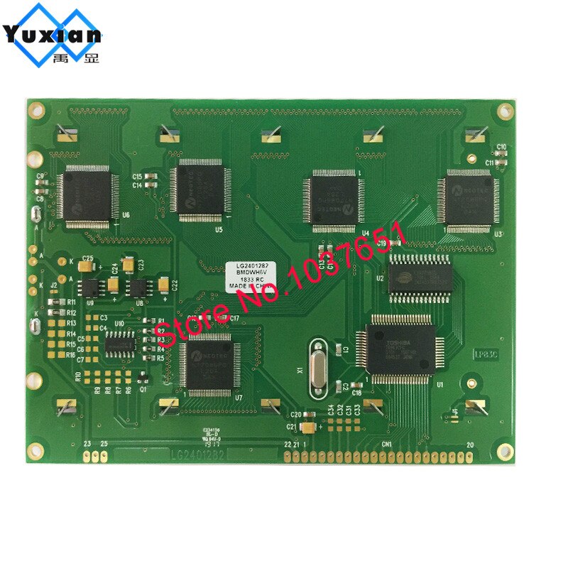 1 Uds 5,1 pulgadas 240*128 pantalla lcd panel Módulo 5V verde 22pin T6963C RA6963 LG2401282BMDWH6V en HDM128GS24Y-1-9J1F