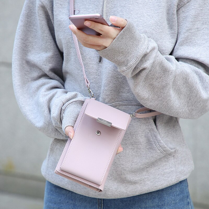 Women Casual Wallet Brand Cell Phone Wallet Big Card Holders Wallet Handbag Purse Clutch Messenger Shoulder Straps Bag