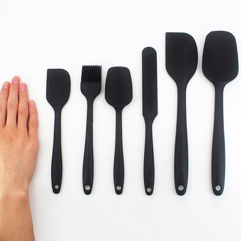 Kitchenware 6-Piece Silicone Spatula BPA-Free Non-Stick Silicone Spatula Spoon Oil Brush Set Baking Tools Cake Cream Spatula