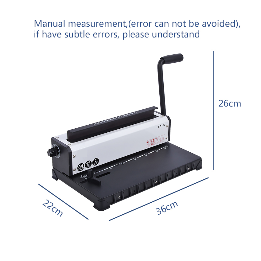 Anel de ferro duplo TD-13, bobina dupla com 34 furos para máquina de encadernação 4*4mm