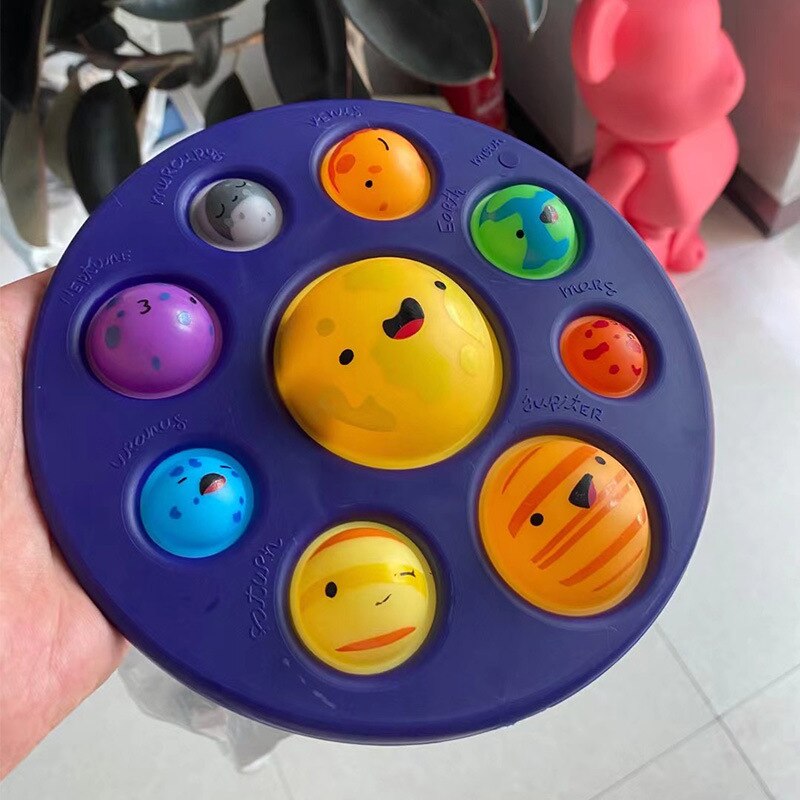 Mini simulazione Planet Fidget Toy semplice fossetta sensoriale Fidget giocattoli Kawaii colore Simpl Dimmer spremere allevia lo Stress ansia giocattolo