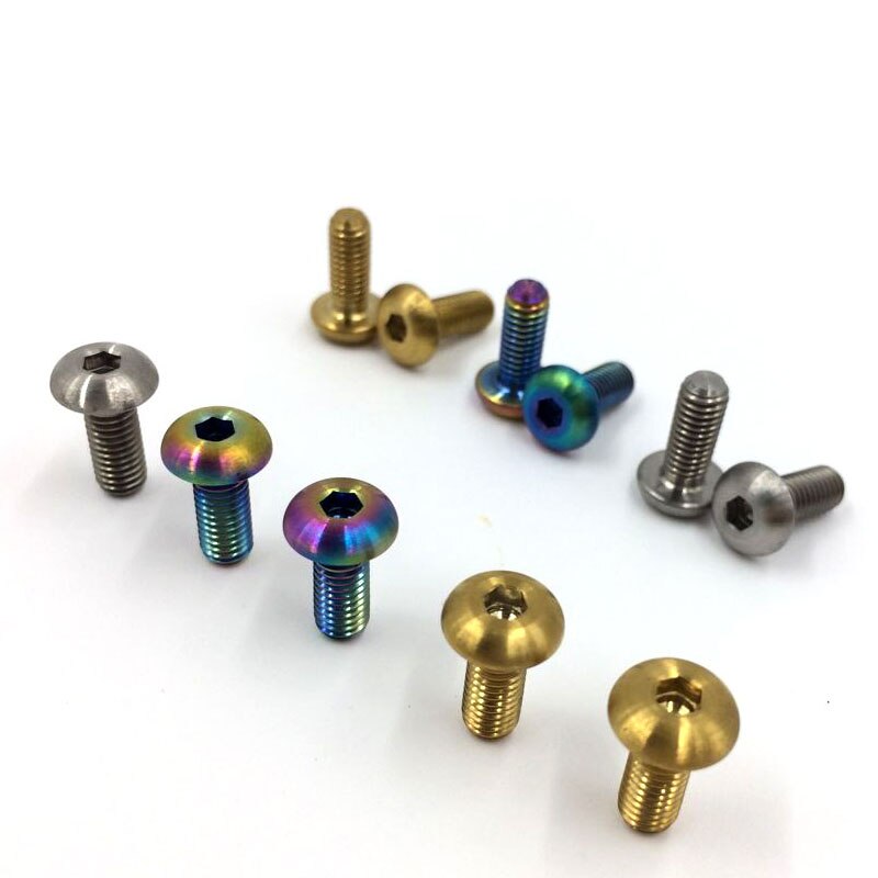 Fiets Bidonhouder Titanium Legering Bevestigingsbouten Schroeven M5 × 12Mm Fiets Bidonhouder Bouten/M5 * 10 Schijfrem Schroeven Fietsonderdelen