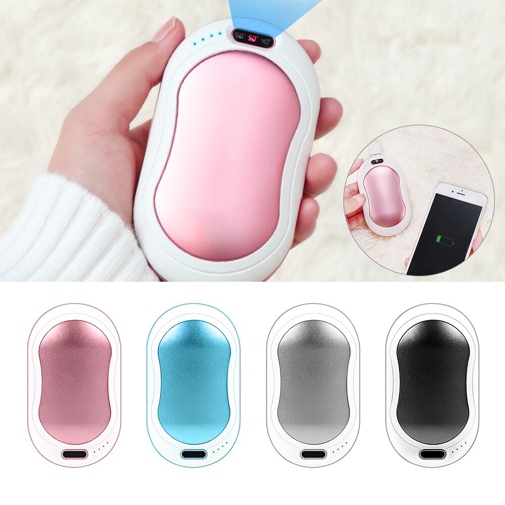 Calentador para manos 10000 mAh Mini calentador de manos carga USB portátil de larga duración banco de energía invierno cuerpo práctico calentador de manos