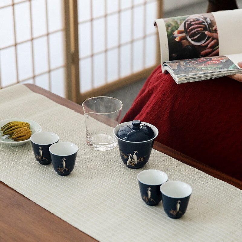 Chinese Tea Set Ceramic Glaze Teapot Teacup Gaiwan Porcelain Teaset Kettles Teaware Sets Drinkware Chinese Tea