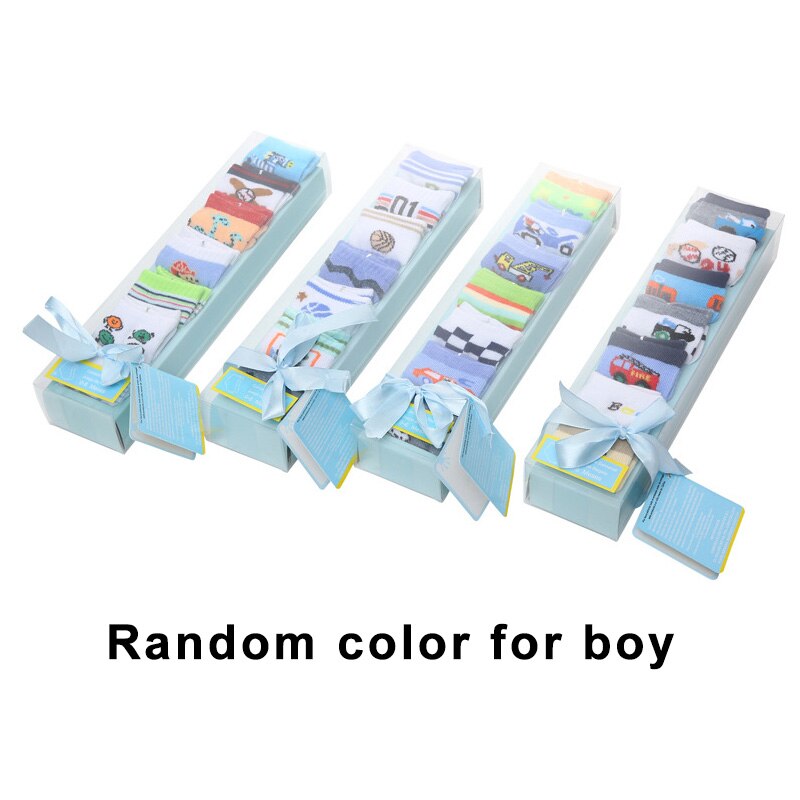 7 Paare/lose Baby Jungen Mädchen Socken Unisex Baby, Kleinkind Neugeborenen Socken Box Set Kinder Baby Low Cut Baumwolle Baby socken Neugeborenen: Boy-randomly