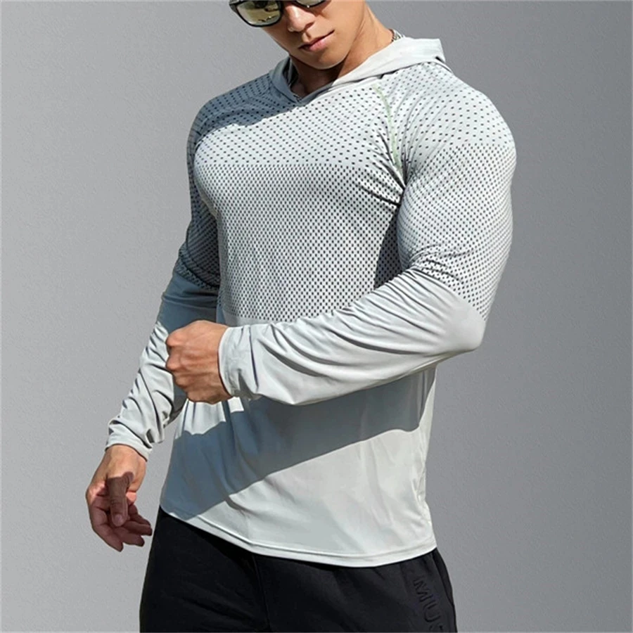Männer Fitness Laufen Sport Hoodies Fitnessstudio Jogger Mit Kapuze 2024 Neue draussen Sport Sportlich Kleidung Männlich Ausbildung Sweatshirt Spitzen