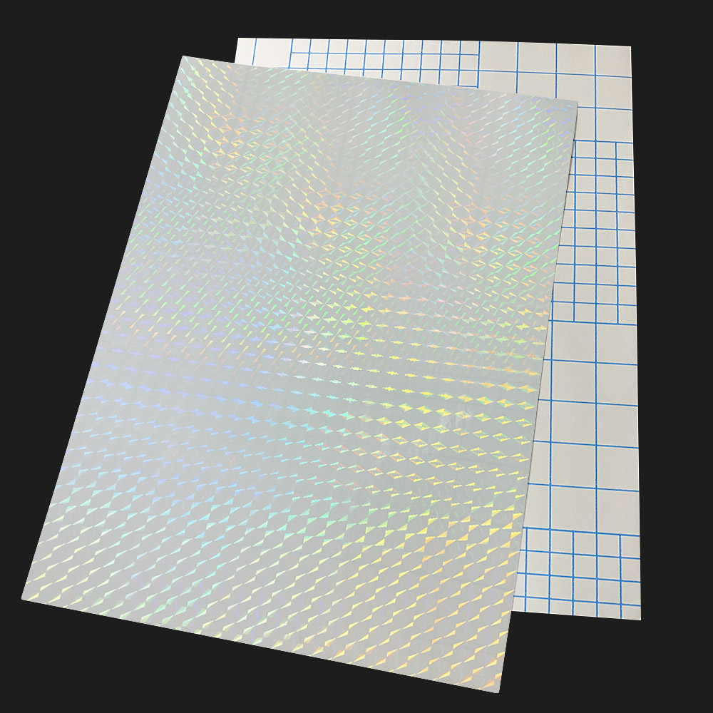 10 hojas de vinilo semitransparente holográfico, tamaño A4, autoadhesivo, laminado, papel adhesivo de vinilo impermeable