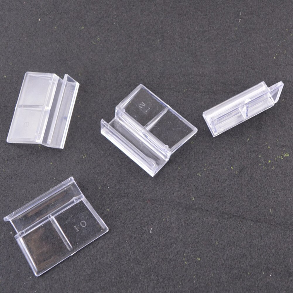 10pcs Glass Cover Clip Multifunctional Acrylic Aquarium Clear Support Holder Easy Install Fish Tank Stand Home Accessories