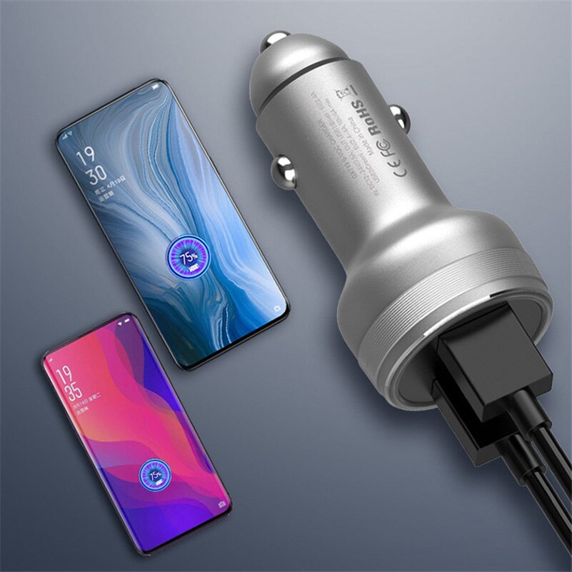 Oneplus loimi autolaturi  qc3.0 super salama lataus dual usb auto laturi nopea lataus 40w oppo vooc huawei xiaomi realme