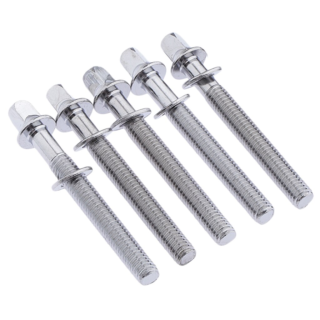 5 tiges de Tension de tambour chromées 45/55/65/75mm pour la réparation de la construction de caisse claire Tom