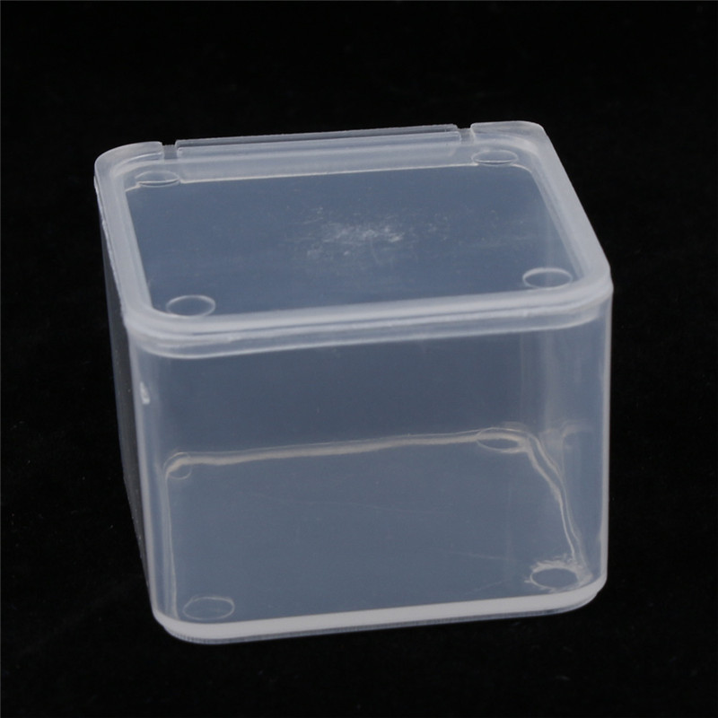 LINSBAYWU Kleine Vierkante Clear Plastic Sieraden Opbergdozen Kralen Ambachten Case Containers