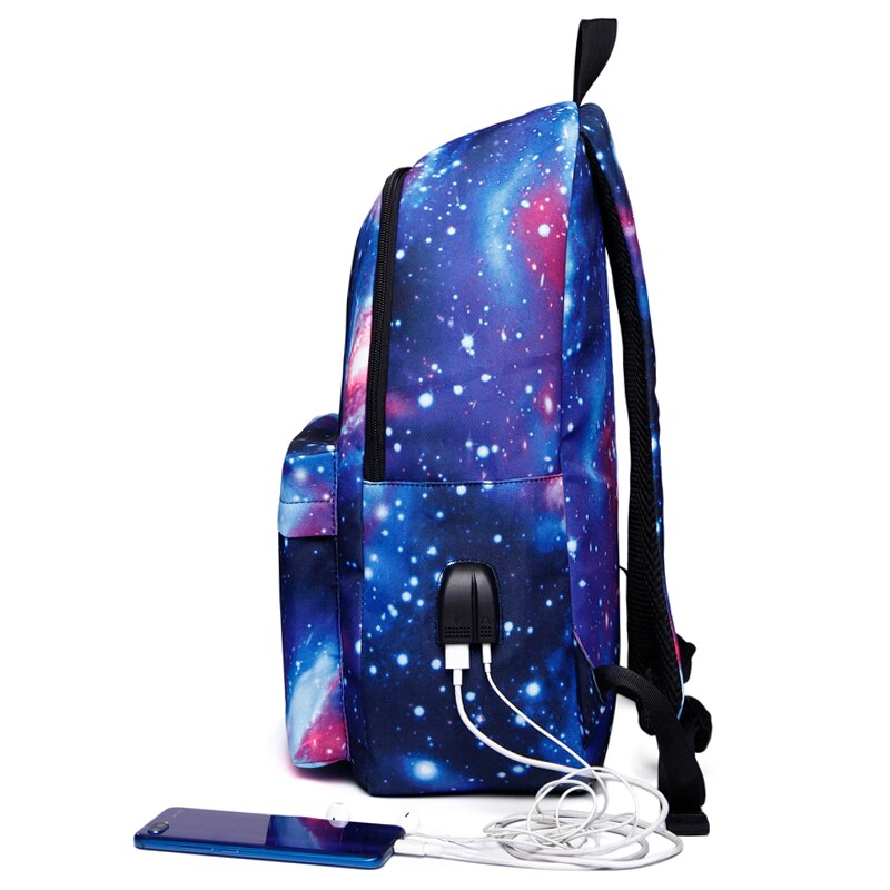 Mochilas escolares de carregamento usb lona mochila sacos de escola para adolescentes menino meninas grande capacidade de viagem mochila