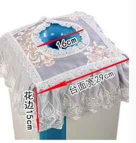 Cubo de decoración para fuente de beber, herramientas purificadoras, dispensador de agua, accesorios para el hogar, cubierta de polvo de algodón, encaje, 2 unids/set por juego