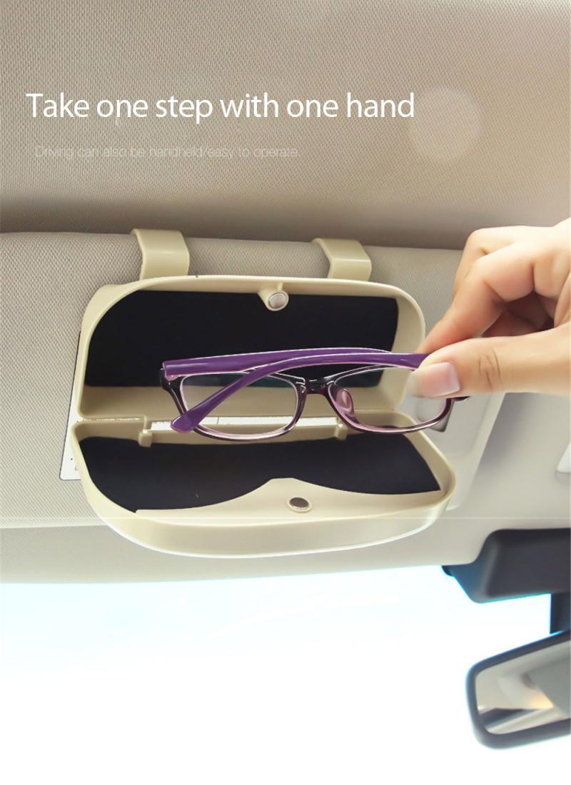 Funda Universal para gafas de sol, estuche para gafas de sol de coche, caja de almacenamiento para tarjetas, accesorios de Interior