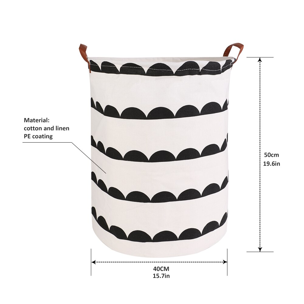 Laundry Basket Canvas Waterproof Organizer Basket Large Capacity Laundry Hamper Dirty Clothes Storage Basket Home Storage Bin: 8(40x50cm)