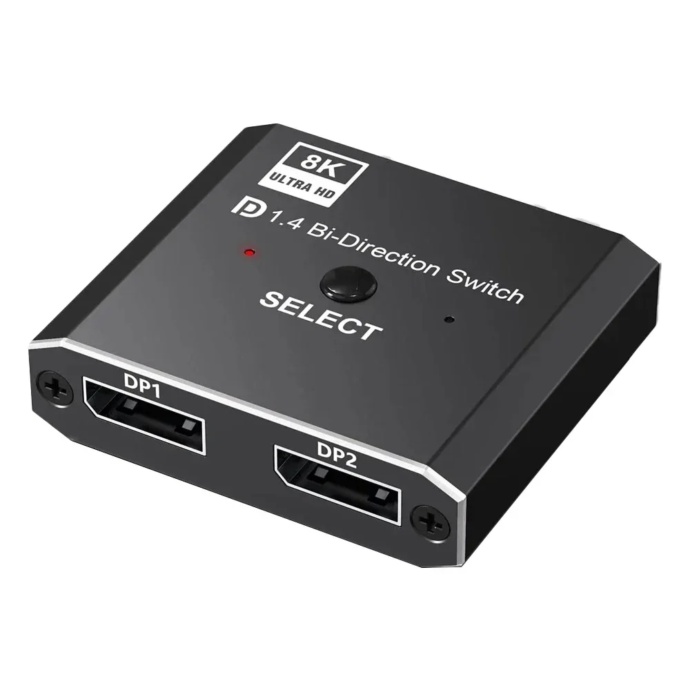 FSU 8K Displayport 1.4 Switch Displayport Dwukierunkowy rozdzielacz Displayport KVM 2X1 1X2 Display-port 8K/30Hz 4K/120Hz: Default Title