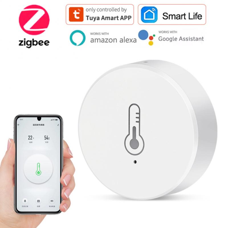 Aubess Tuya ZigBee Drahtlose Temperatur Feuchtigkeit Sensor Batterie angetrieben Clever Heimat Kontrolle Temperatur Feuchtigkeit Clever Leben