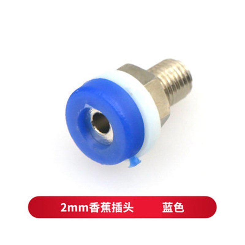 10pcs Brass 2mm Banana Socket Jack for 2mm Banana Plug Test Connector: Blue