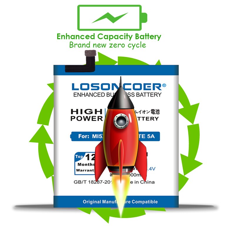 0 cyclus 100%  losoncoer 2800 mah batterij voor inoi 3 / 3 lite inoi 3 lite 100%  smartphone oplaadbare batterij