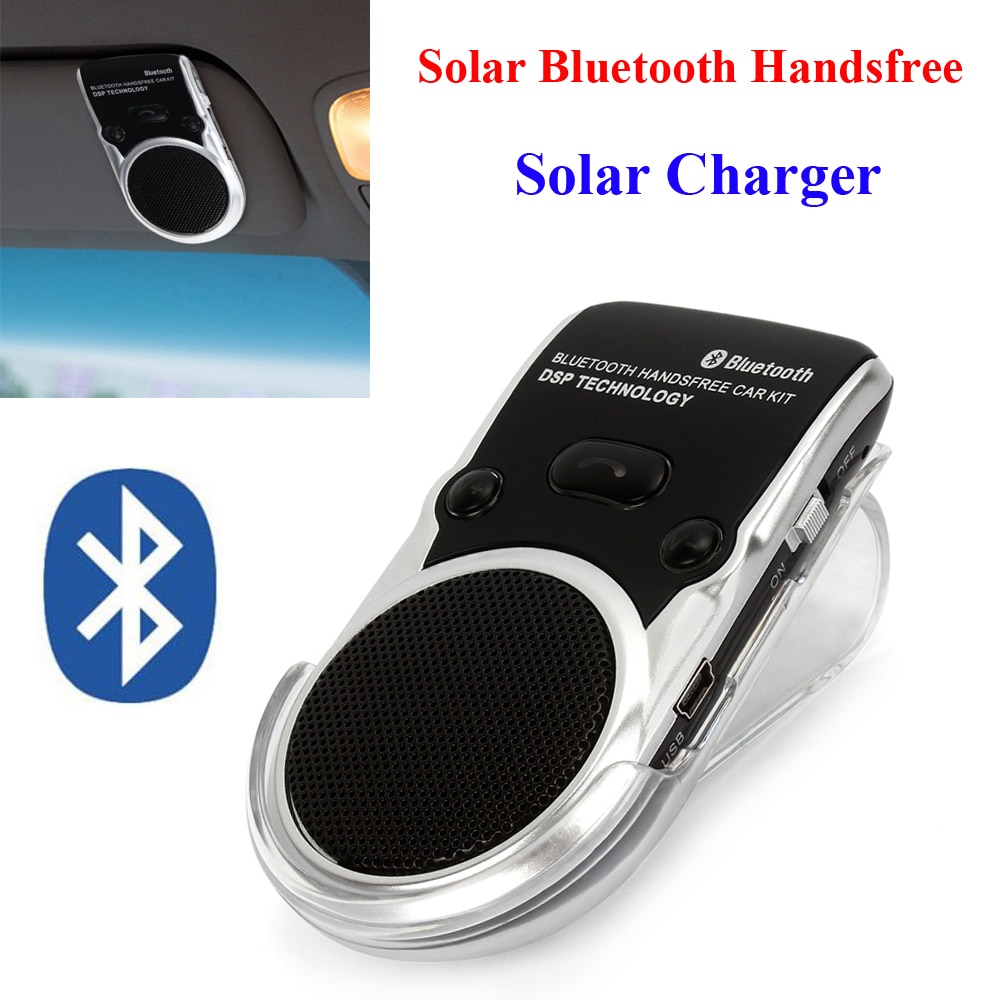 Zonne-energie Bluetooth Carkit Handsfree Bluetooth Speaker in Car Handsfree Bellen Solar Bluetooth Speakerphone