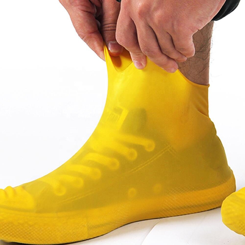 Skridsikre latex-skoovertræk, der kan genanvendes vandtæt regnbuksesko-sko dag-ship
