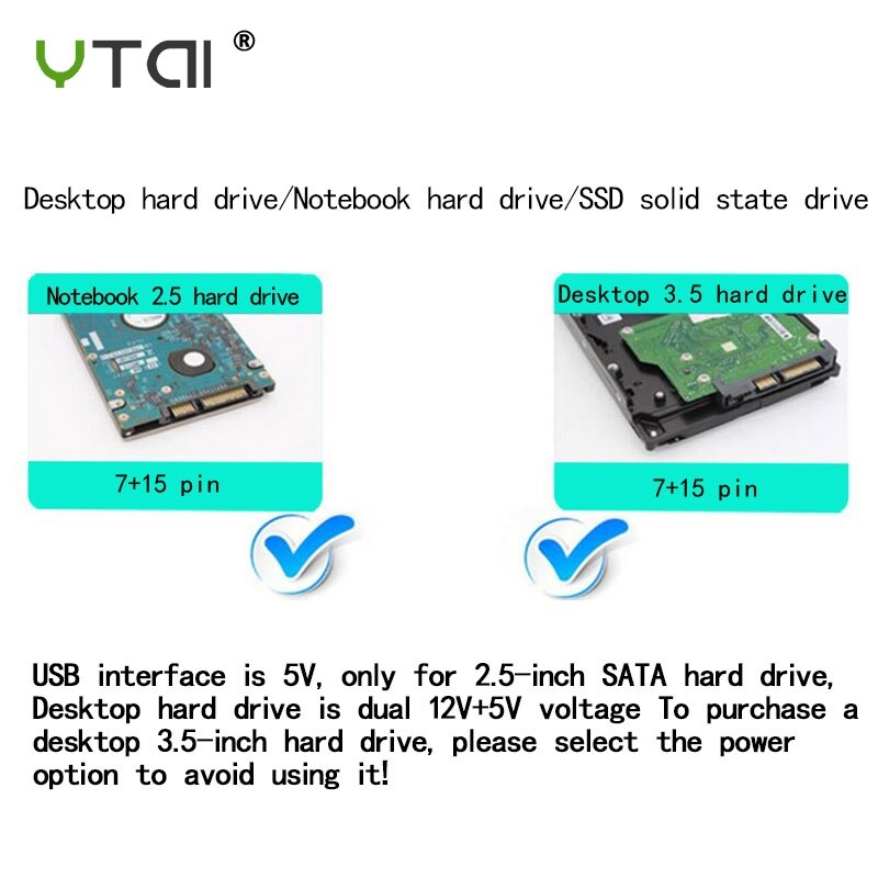 USB SATA 7+15Pin Adapter Converter Cable for 2.5 inch HDD Laptop Hard Disk Disk Drive Computer Cables Connectors SATA TO USB