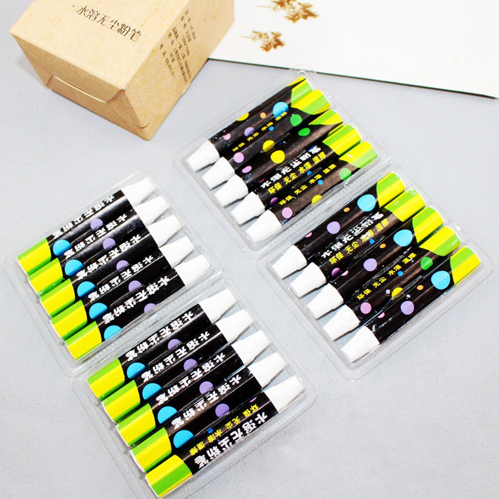 20pcs/box Teaching Tools Teacher Children Comfortable Grip Bright Color Toddlers Dust Free Chalk Office Marking Water Soluble