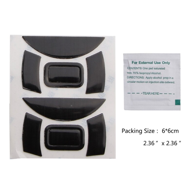 R9jaer 2 pack mausfüße für razer deathadder essential, 2000 ersatz-mausfüße, gleitfüße mit gebogener kante, aufkleber