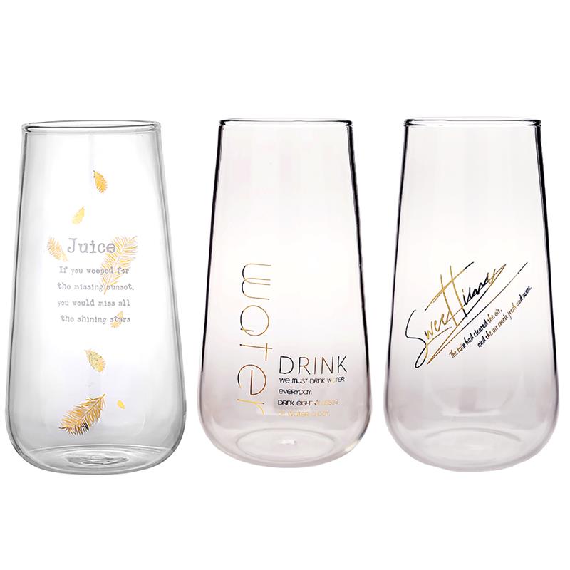 Vaso Highball transparente de vidrio resistente al calor, vaso para beber, vaso para jugo, vaso para leche, utensilios para beber, 1 ud.