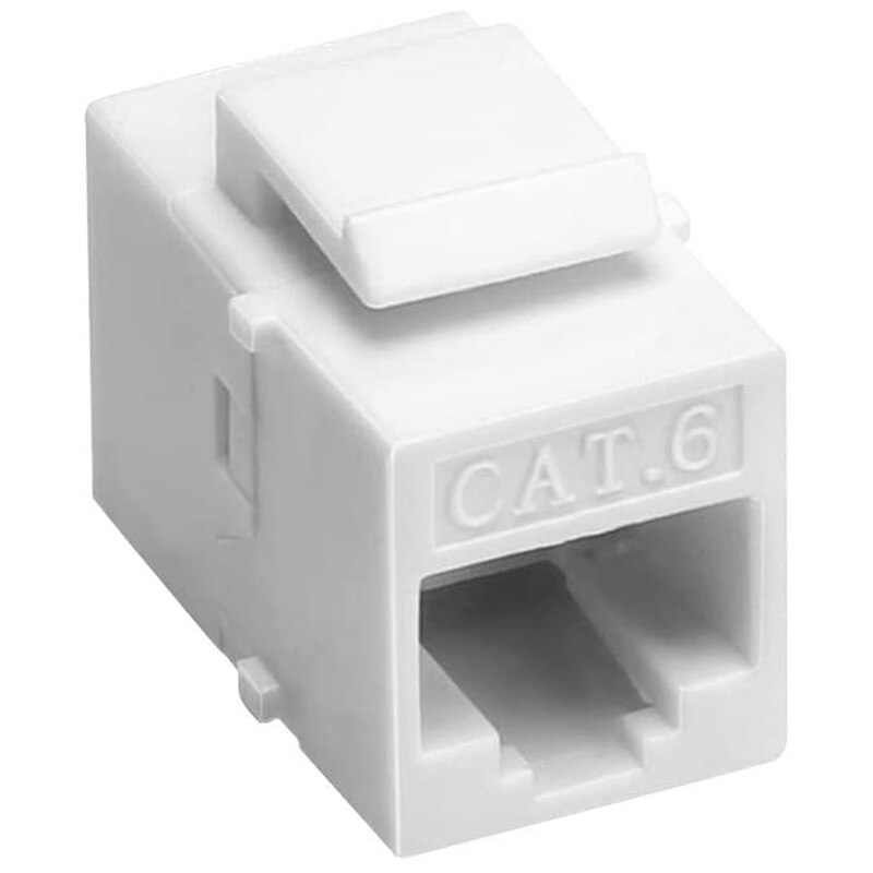Cat6 Keystone Coupler Jack,RJ45 Network Cable Female to Female Jack - 20 Plus 1 Pack