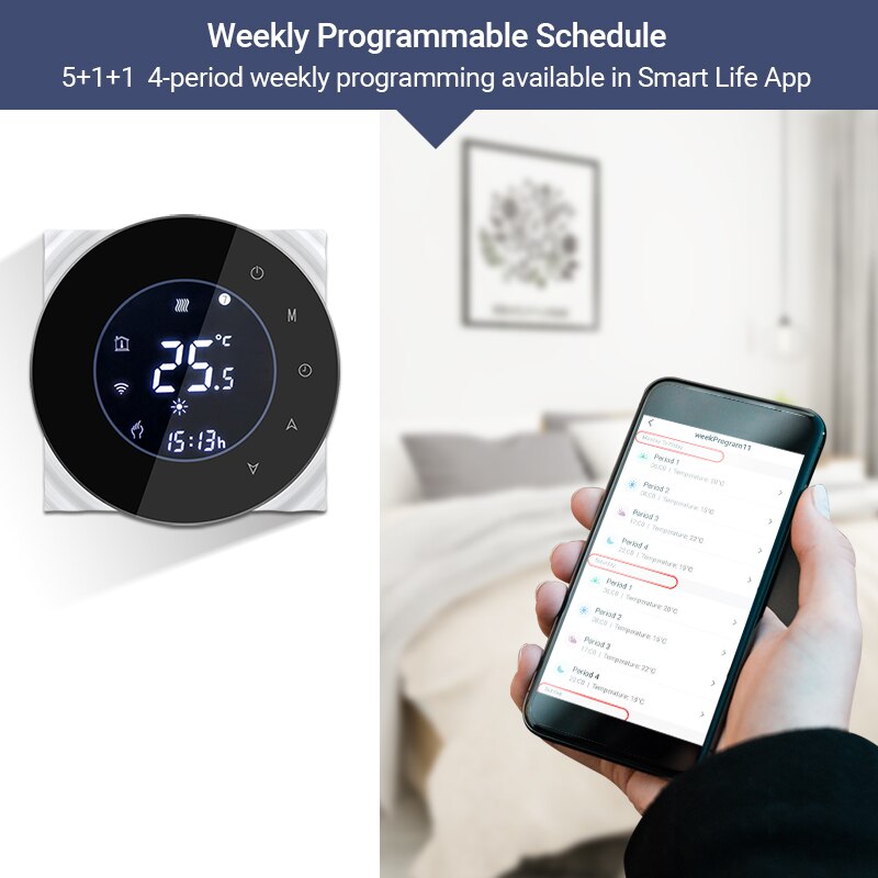 ZigBee Clever Thermostat Temperatur Regler Hub Erforderlich Wasser/Elektrische Boden Heizung Wasser/Gas Kessel Mit Alexa Google Hause