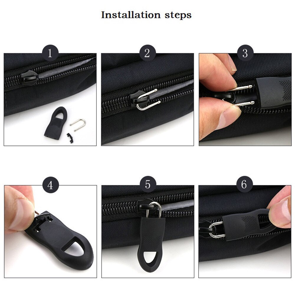8Pcs/Lot Replacement Zipper Puller For Clothing Zip FixerTravel Bag Suitcase Backpack Zipper Pull Fixer For Tent DIY Sewing Tool