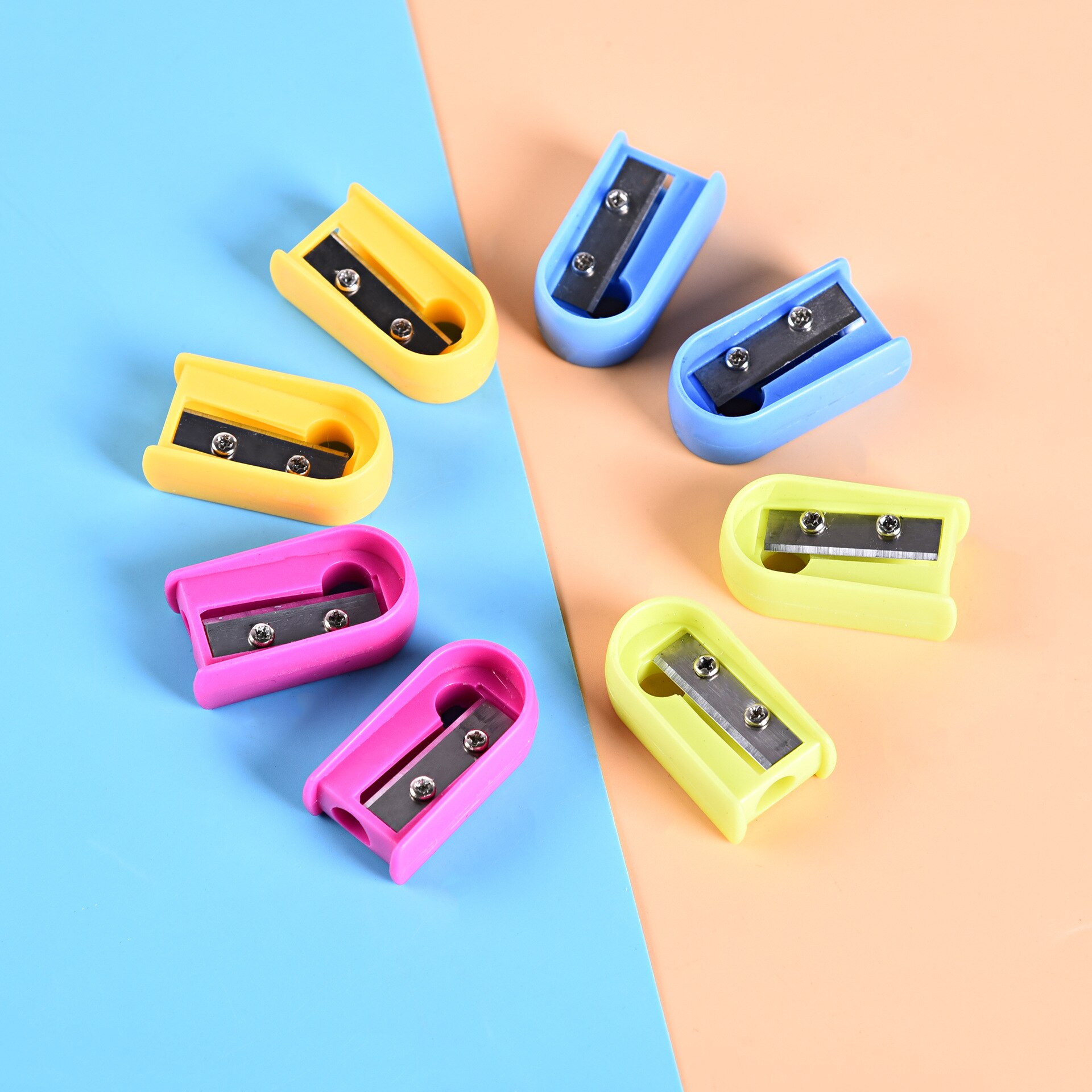 Minisacapuntas de plástico para niños pequeños, artículos escolares, , 40 unidades, 80 unidades
