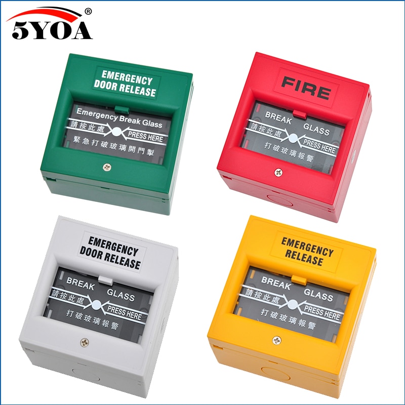 Emergency Door Release Fire Alarm swtich Break Glass Exit Release Switch Glass Break Alarm Button