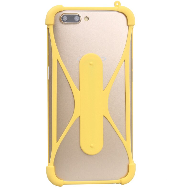 Universal Case For Blackview A60 Pro Soft Silicone Rubber Bumper Phone Holder For Digma Linx Argo 3G Holster: Yellow