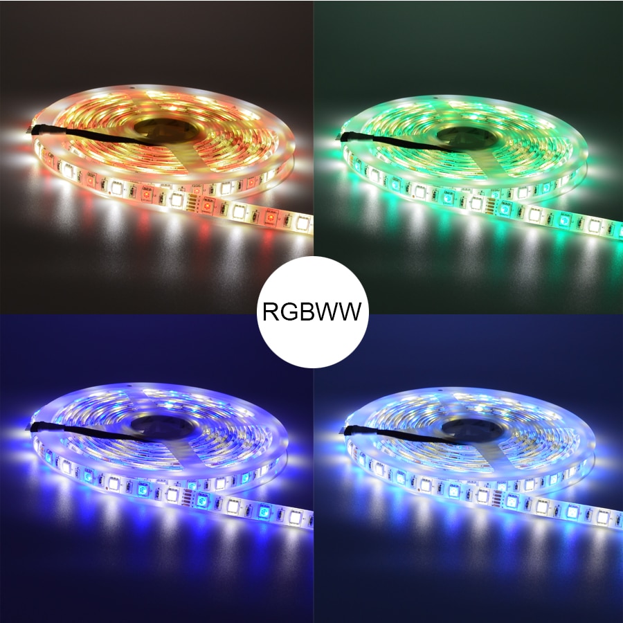 Led strip lys smart hjem rgbw til trådløs app zigbee strip controller arbejder med zll hub echo plus og lightfy hub